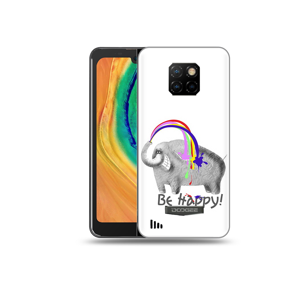 

Чехол MyPads Tocco для Doogee S88 Plus счастливый слон, Прозрачный, Tocco