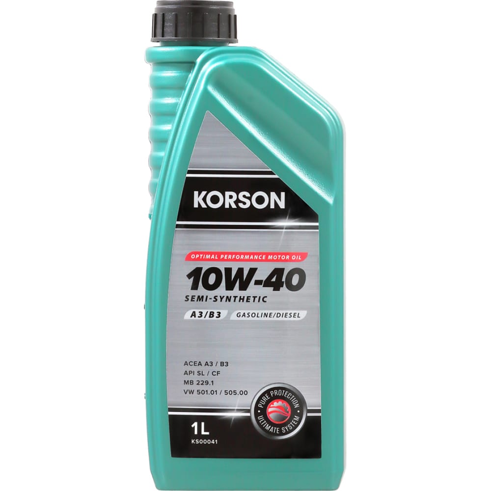 

Моторное масло Korson синтетическое 10W40 1л