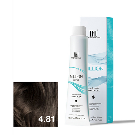 

Крем-краска для волос TNL, Million Gloss 4.81
