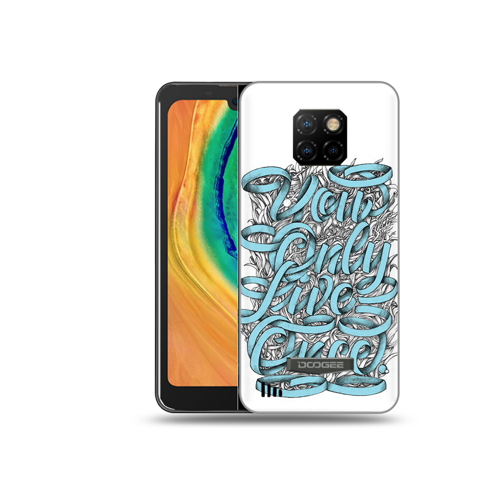 

Чехол MyPads Tocco для Doogee S88 Plus слова из ленты абстракция, Прозрачный, Tocco