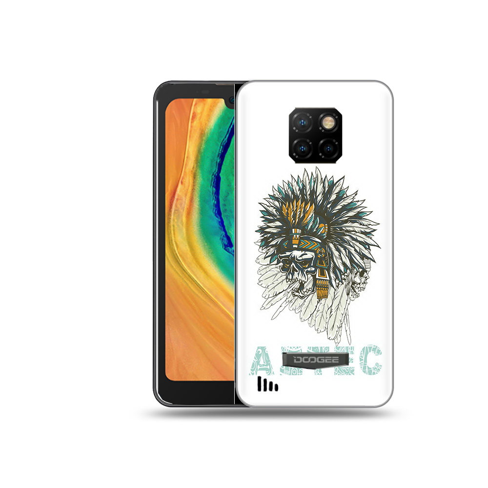 

Чехол MyPads Tocco для Doogee S88 Plus скелет индеец, Прозрачный, Tocco