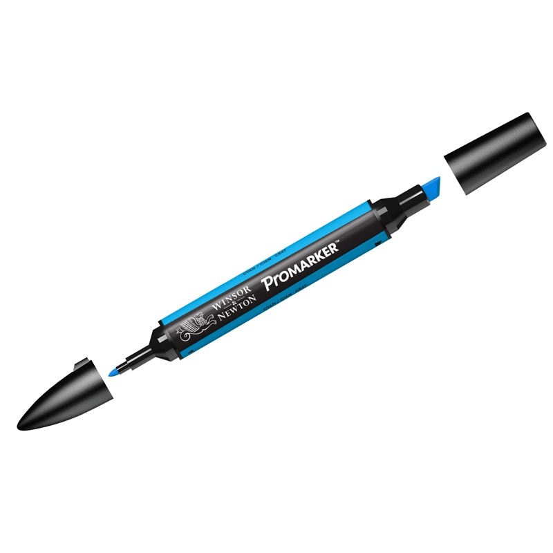 

Маркер художественный Winsor&Newton Pro 203351 двухсторонний пулевидный 2/7 мм циан