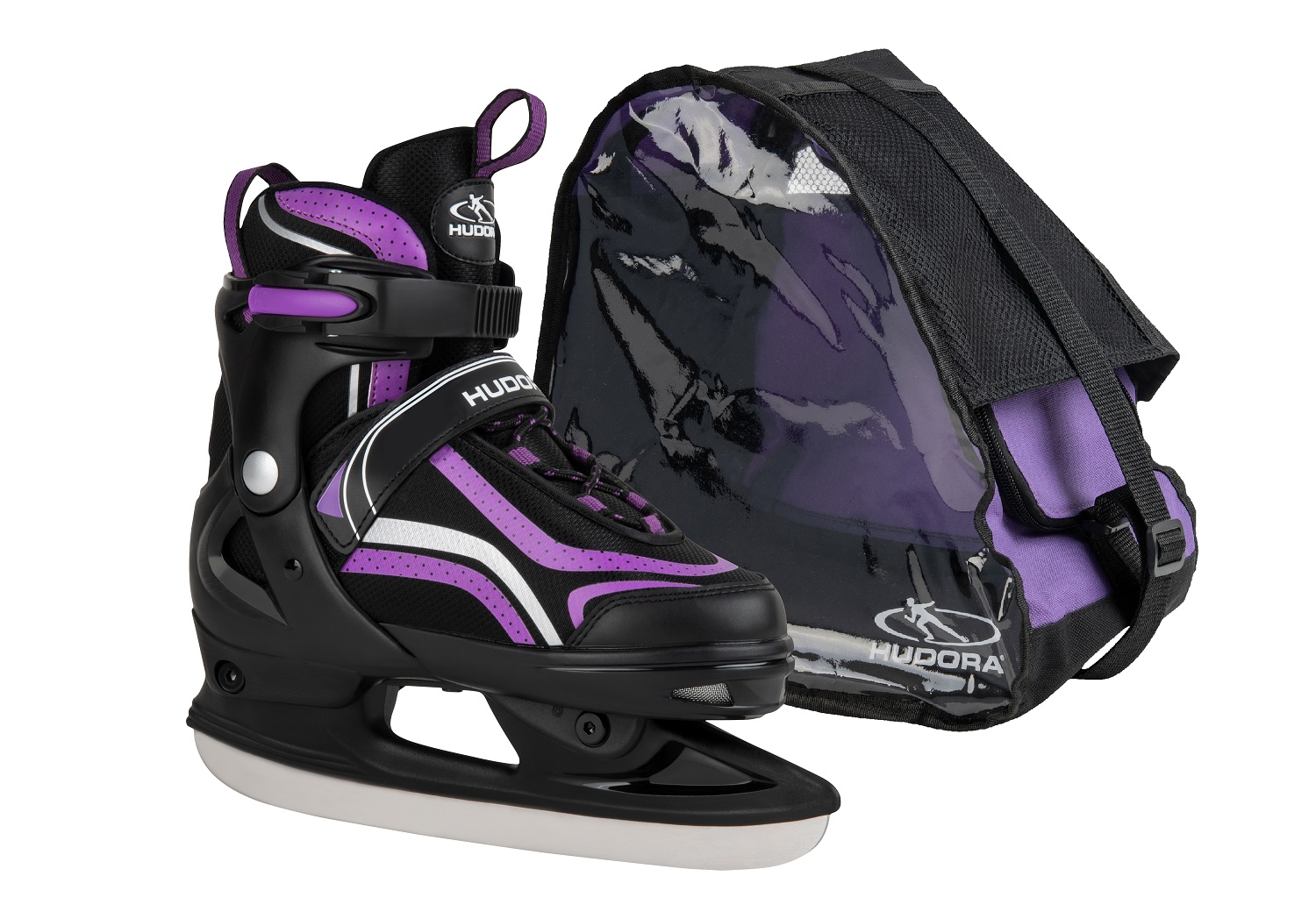 фото Коньки раздвижные hudora basic, purple (размер 33-36 (43011))