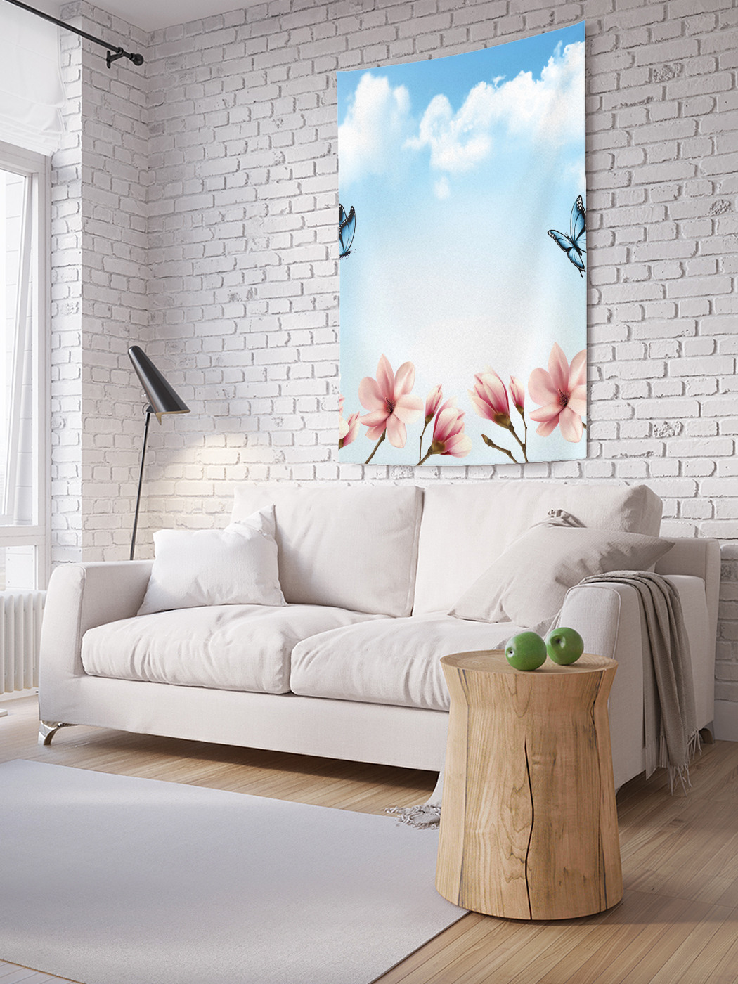 

Вертикальное фотопанно на стену JoyArty Бабочки над цветами 150x200 см, Бабочки над цветами
