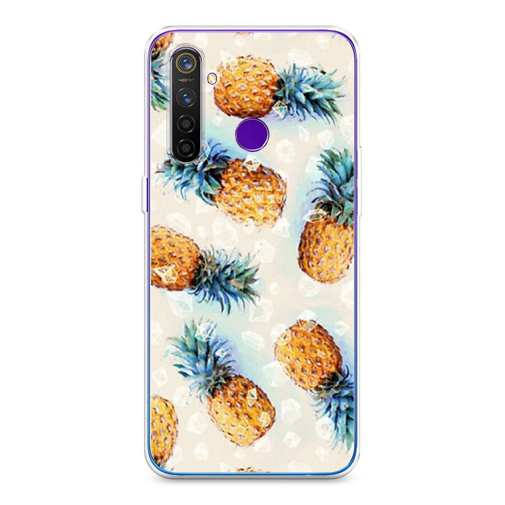 

Чехол Awog на Realme 5 Pro "Ананасы", Разноцветный, 251650-3