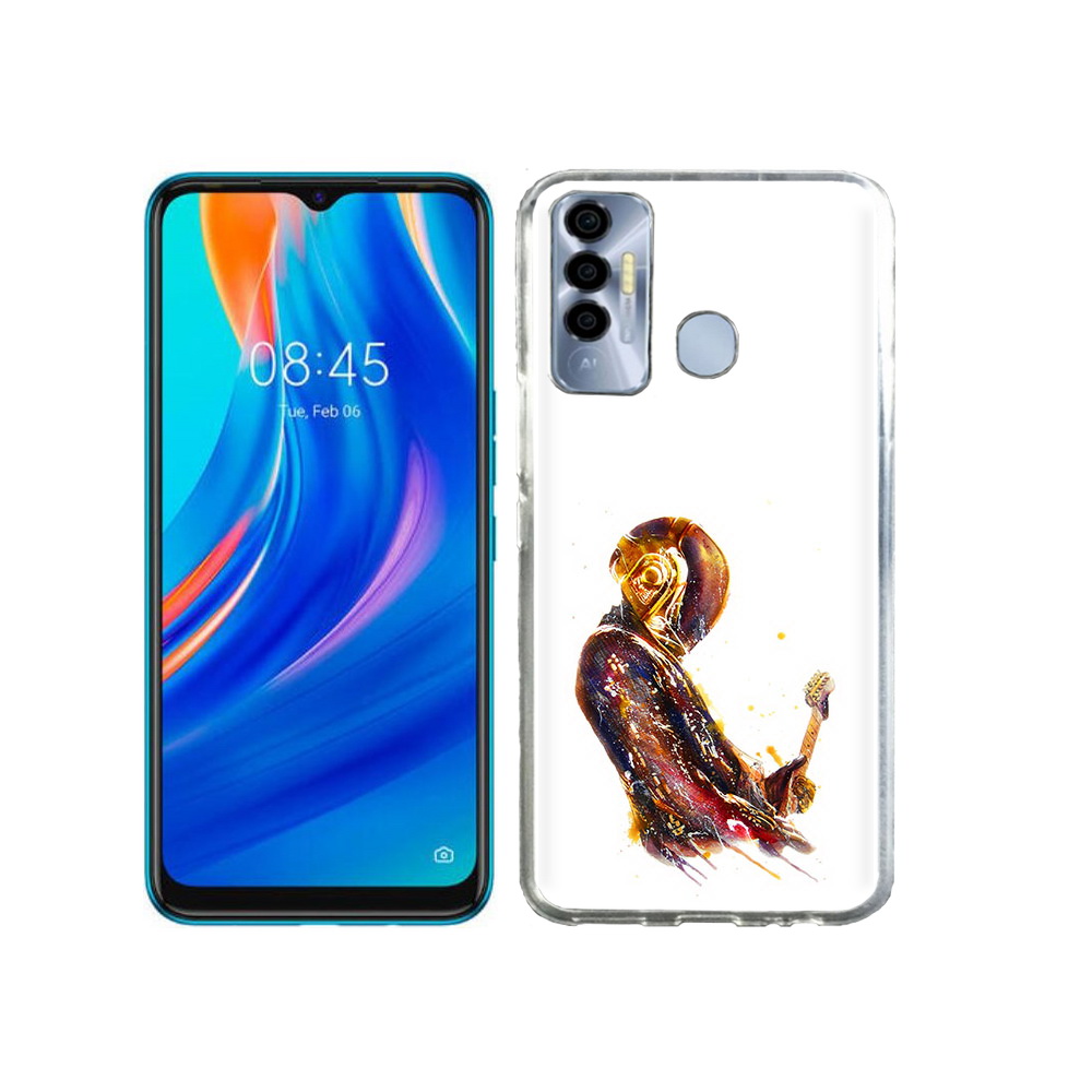 

Чехол MyPads Tocco для Tecno Spark 7P космо-музыкант, Прозрачный, Tocco