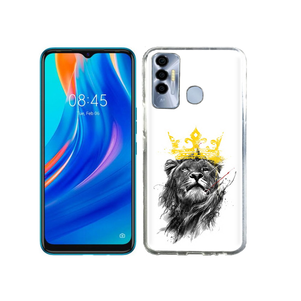 

Чехол MyPads Tocco для Tecno Spark 7P король-лев, Прозрачный, Tocco