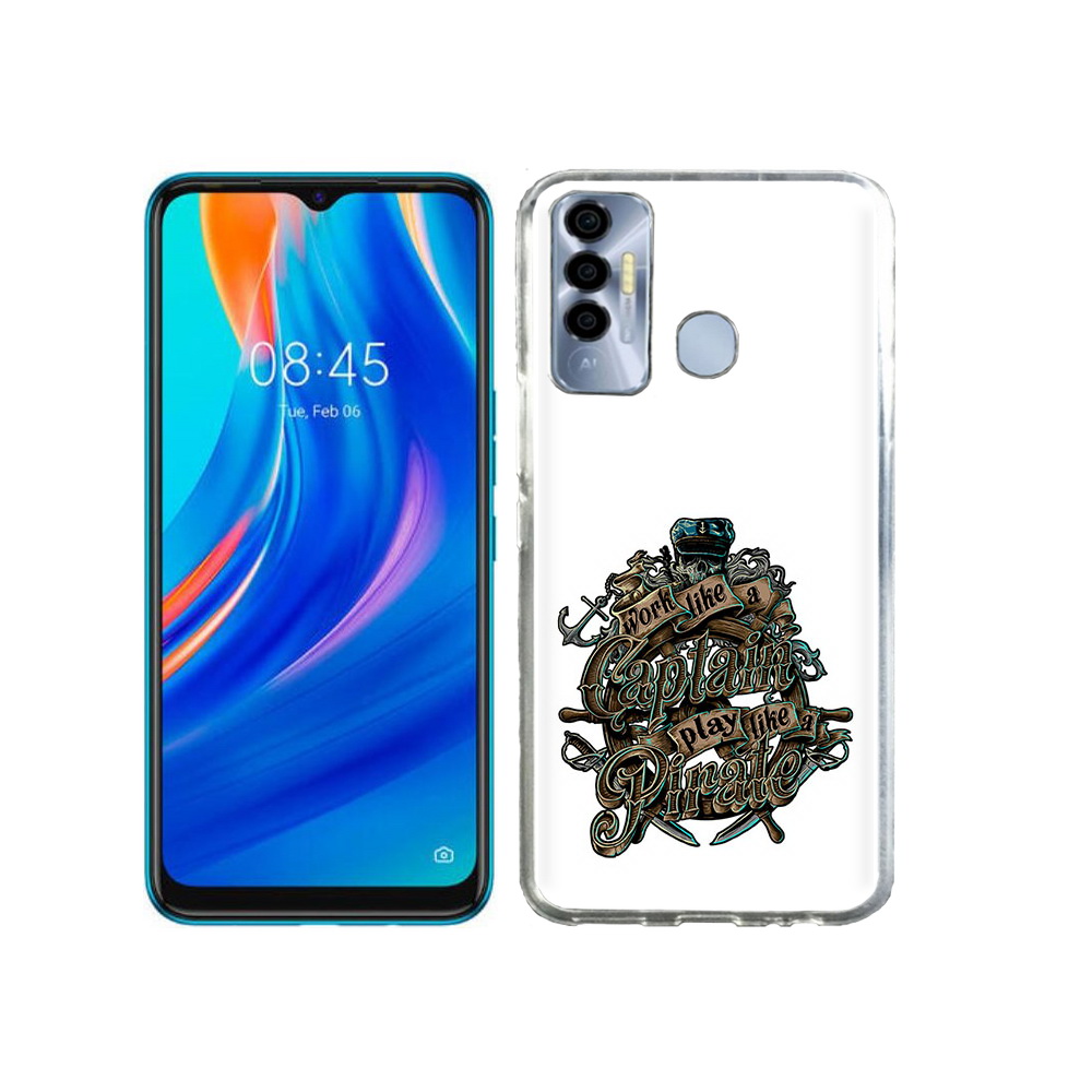 

Чехол MyPads Tocco для Tecno Spark 7P капитан пиратов, Прозрачный, Tocco