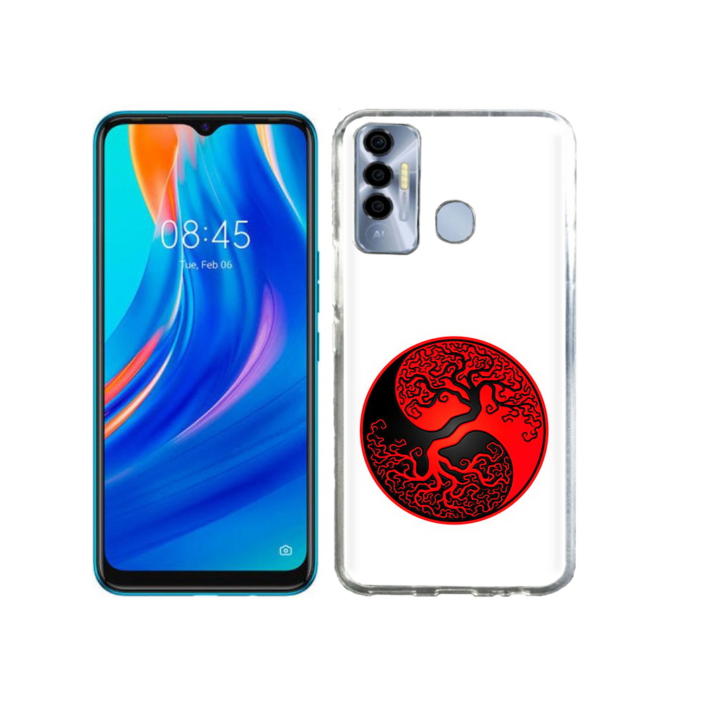 

Чехол MyPads Tocco для Tecno Spark 7P инь янь дерево, Прозрачный, Tocco