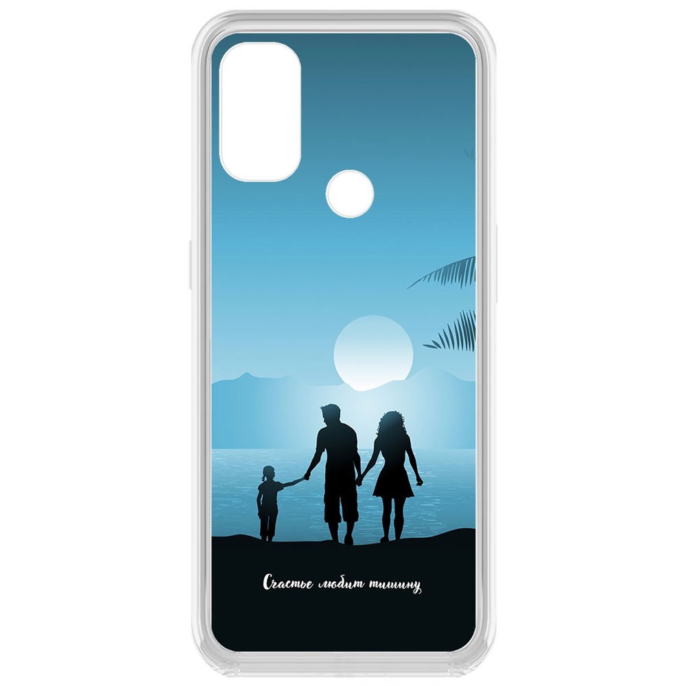 фото Чехол-накладка krutoff clear case счастье любит тишину для oneplus nord n100
