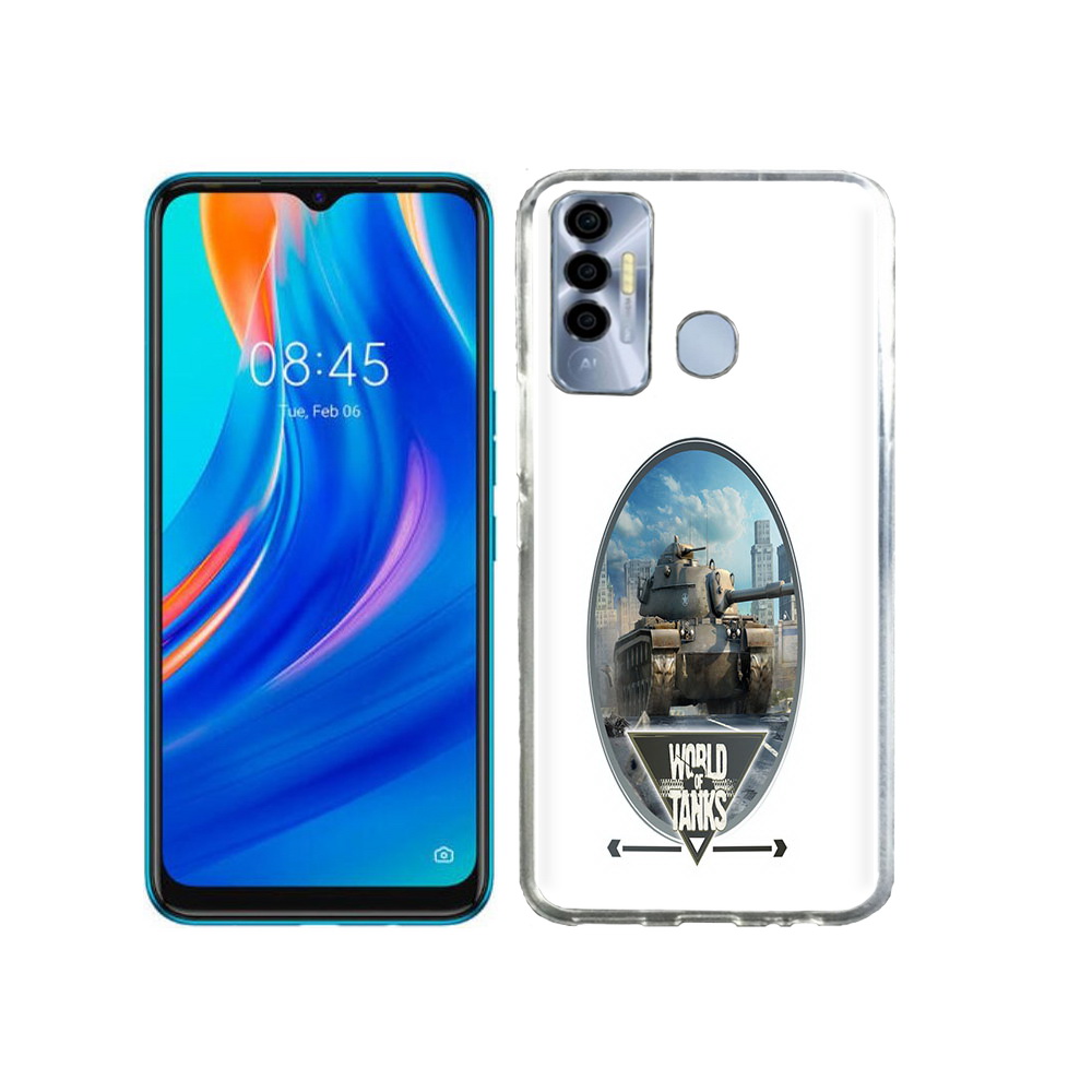 

Чехол MyPads Tocco для Tecno Spark 7P игра с танками, Прозрачный, Tocco
