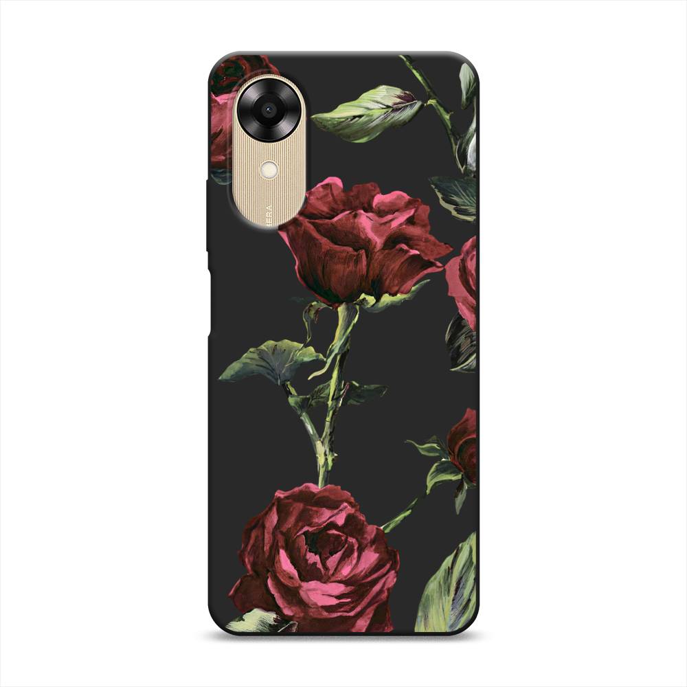 

Чехол Awog на Oppo A17K "Бордовые розы фон", Красный, 2512852-1