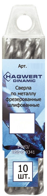 

Сверло по металлу фрезерованное hagwert 566100 10,0х133мм dinamic p9m3 10шт