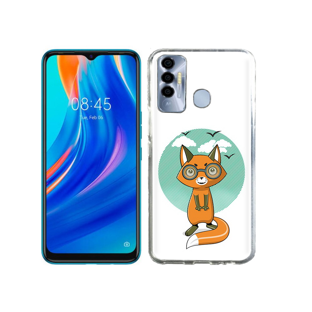 

Чехол MyPads Tocco для Tecno Spark 7P задумчивая лиса, Прозрачный, Tocco