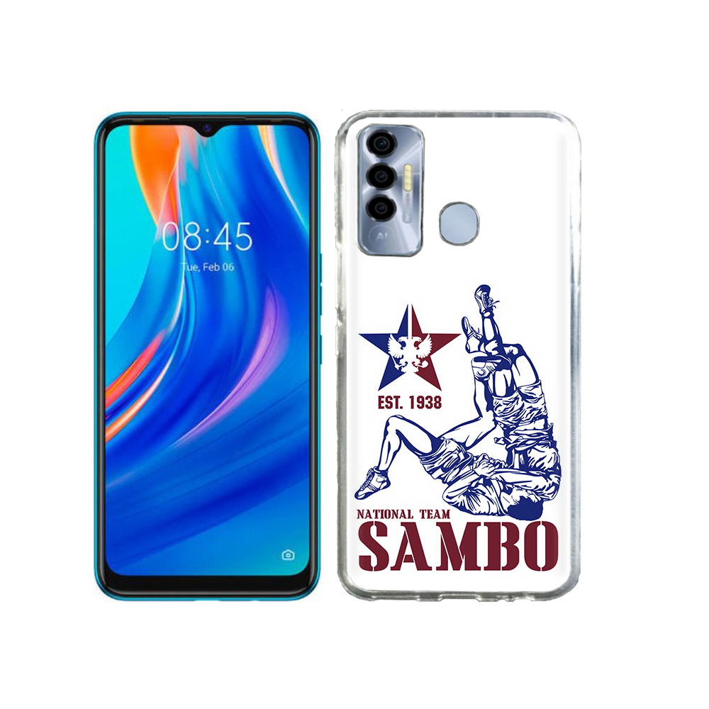 

Чехол MyPads Tocco для Tecno Spark 7P единоборства самбо, Прозрачный, Tocco