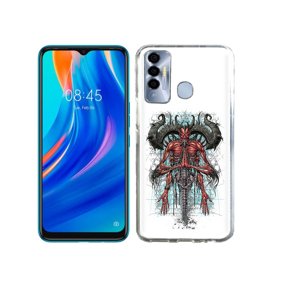 

Чехол MyPads Tocco для Tecno Spark 7P дьявол, Прозрачный, Tocco