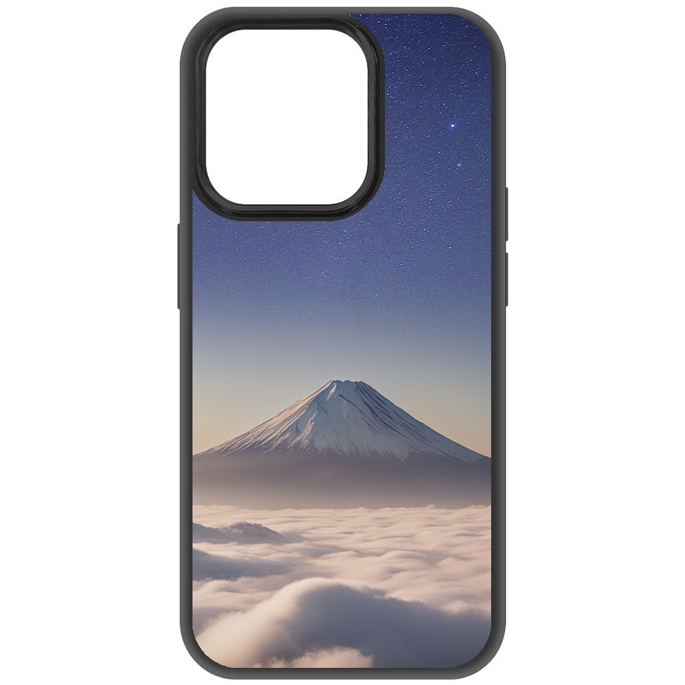 

Чехол-накладка Krutoff Soft Case Япония, Фудзияма для iPhone 15 Pro черный