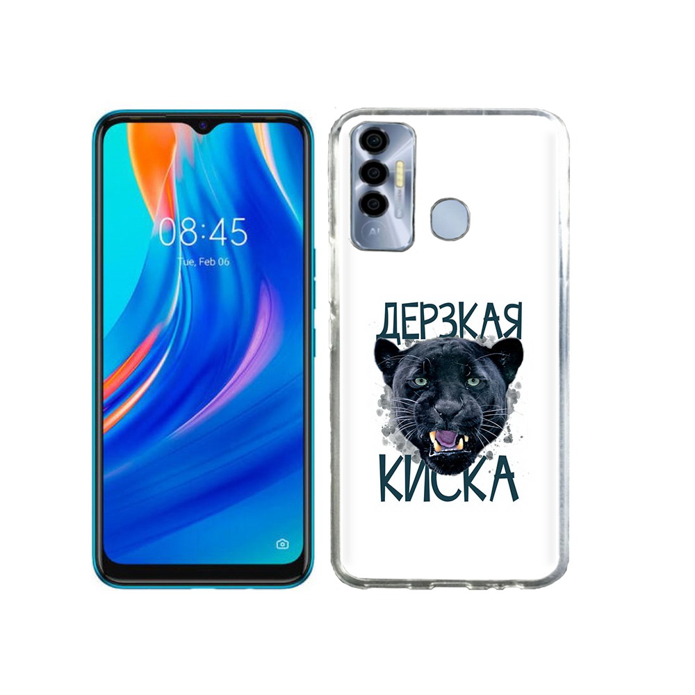 

Чехол MyPads Tocco для Tecno Spark 7P дерзкая киска, Прозрачный, Tocco