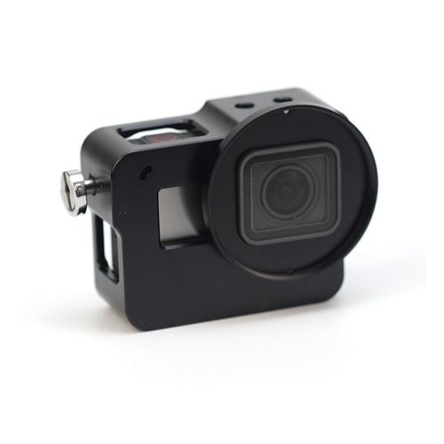 фото Бокс алюминиевый для gopro hero7 black, hero6, hero5, hero 2018 черный telesin