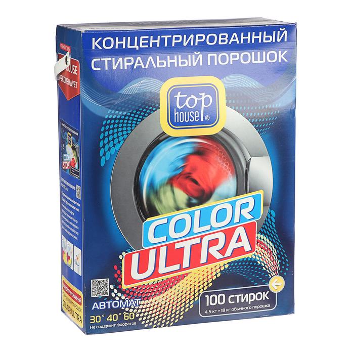 

Стиральный порошок Top House Color Ultra, концентрат, автомат, 4,5 кг