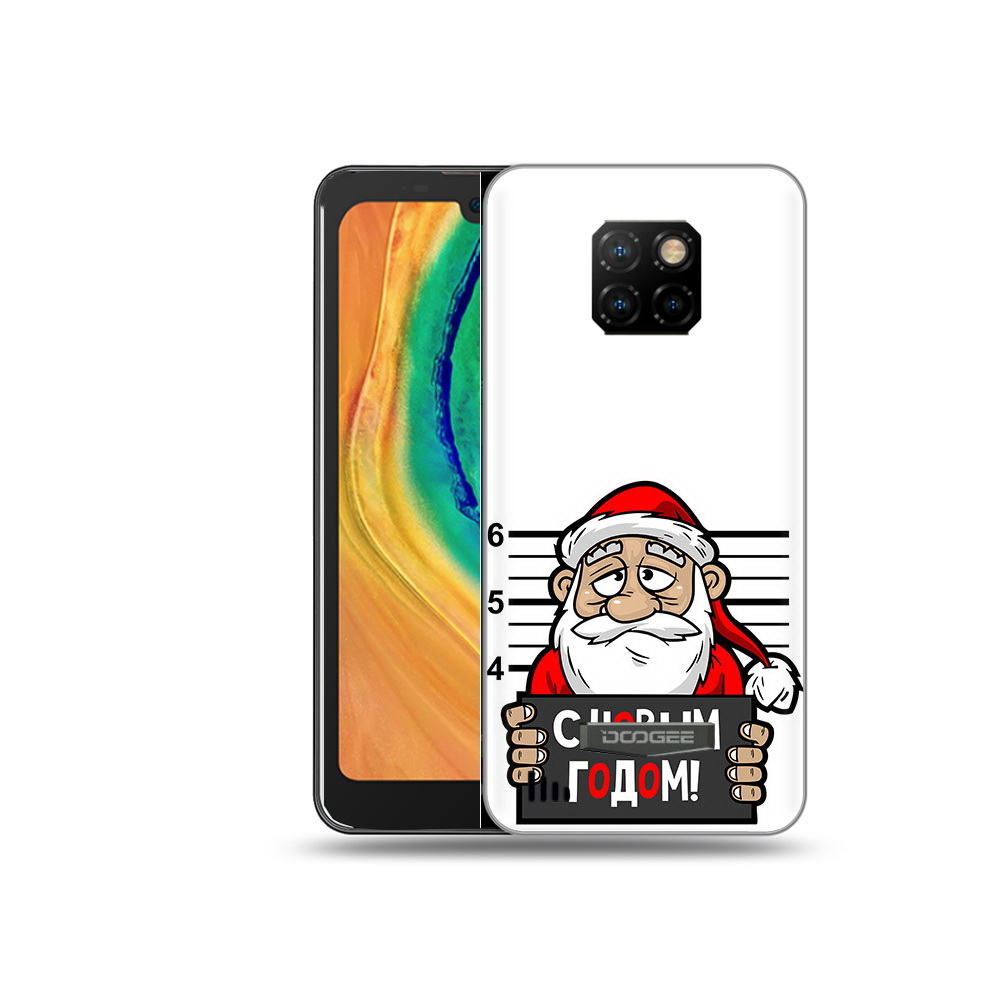 

Чехол MyPads Tocco для Doogee S88 Plus ДМ с новым годом заключенный, Прозрачный, Tocco