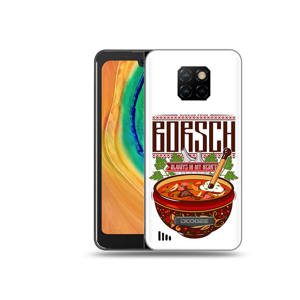 

Чехол MyPads Tocco для Doogee S88 Plus русский борщ, Прозрачный, Tocco