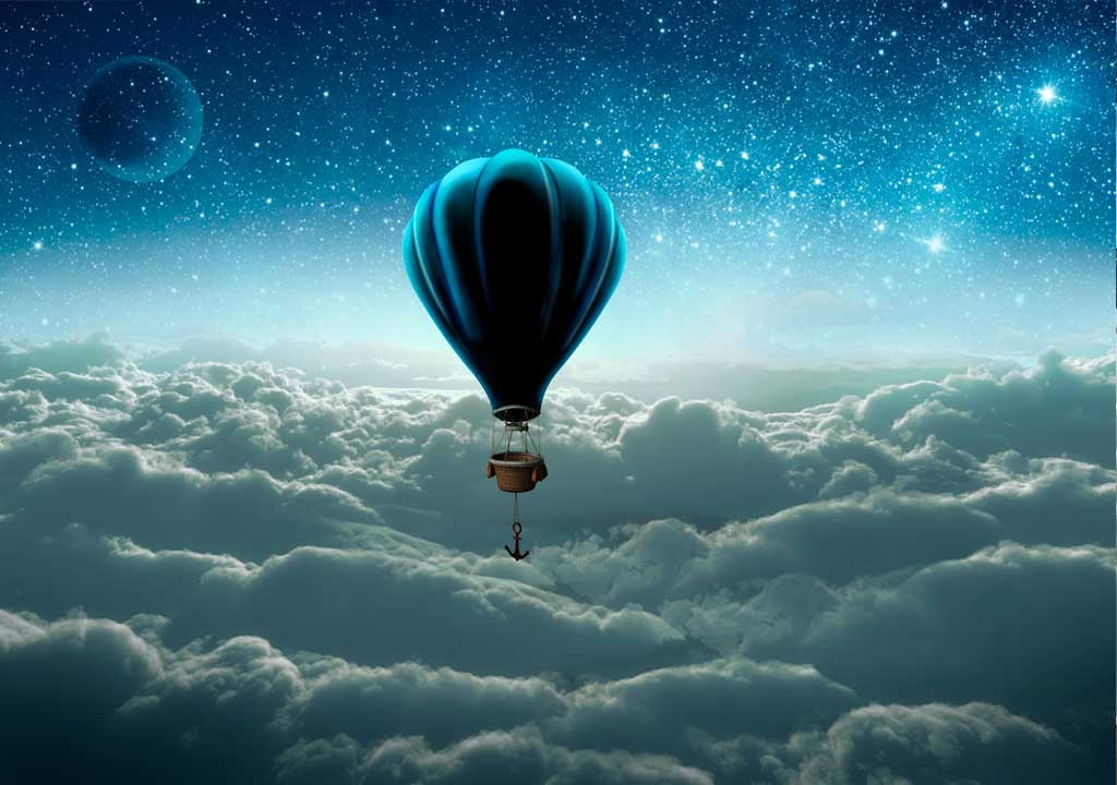 

Фотообои бесшовные Воздушный шар в ночном небеВ280смхШ399 см, Master Fresok, Воздушный шар в ночном небе