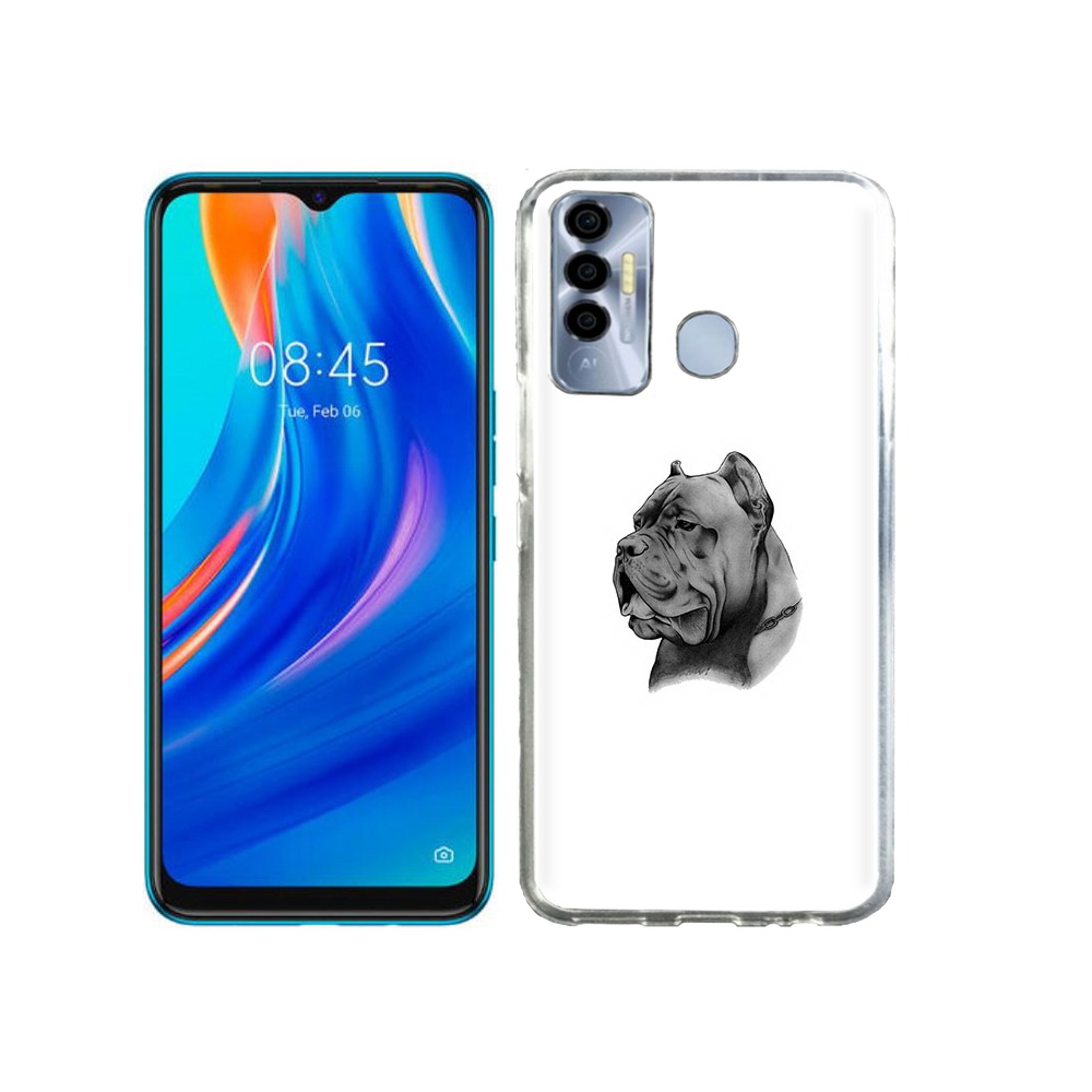 

Чехол MyPads Tocco для Tecno Spark 7P грозный бульдог, Прозрачный, Tocco