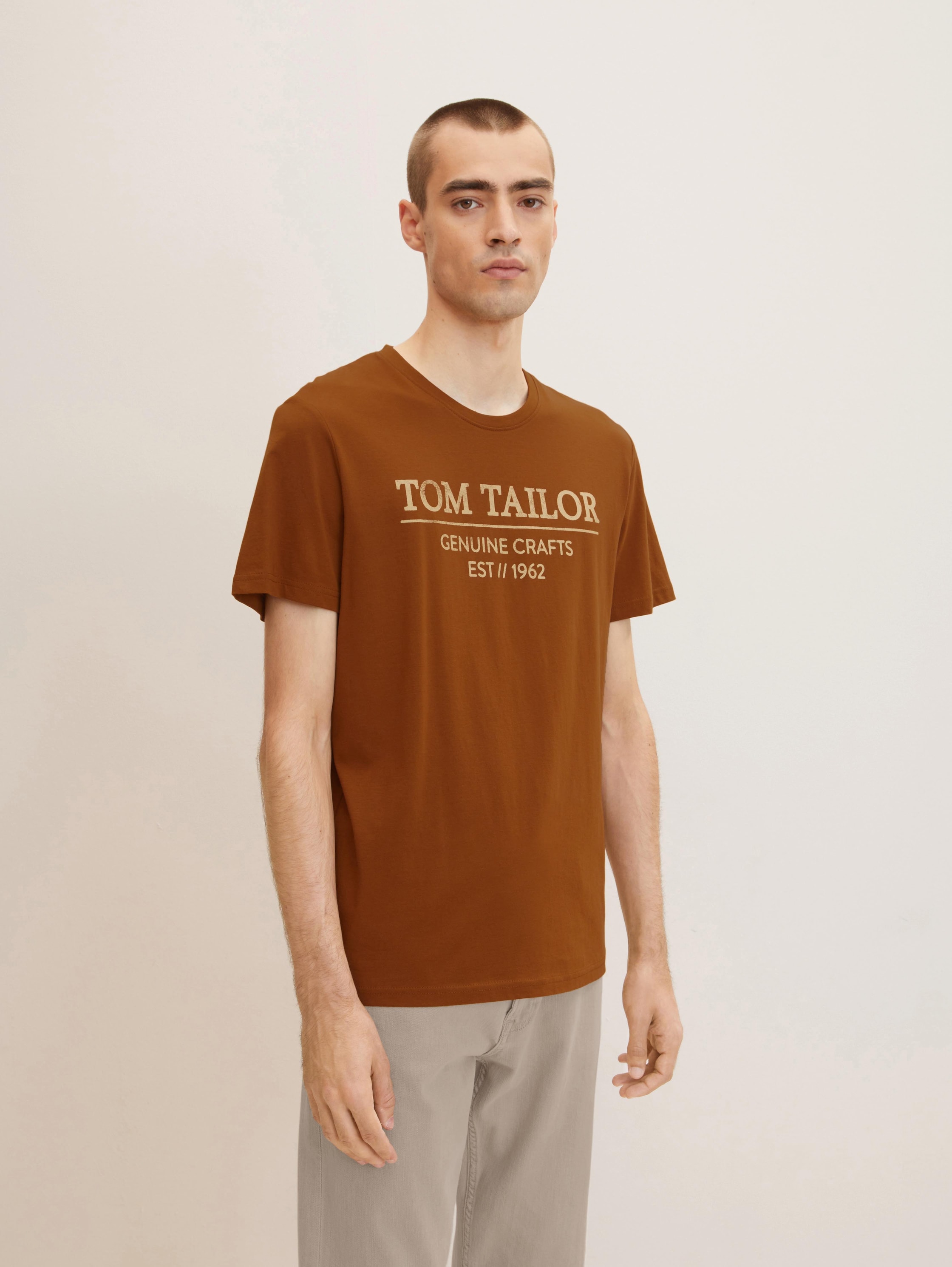 

Футболка мужская TOM TAILOR 1021229 коричневая XL, 1021229