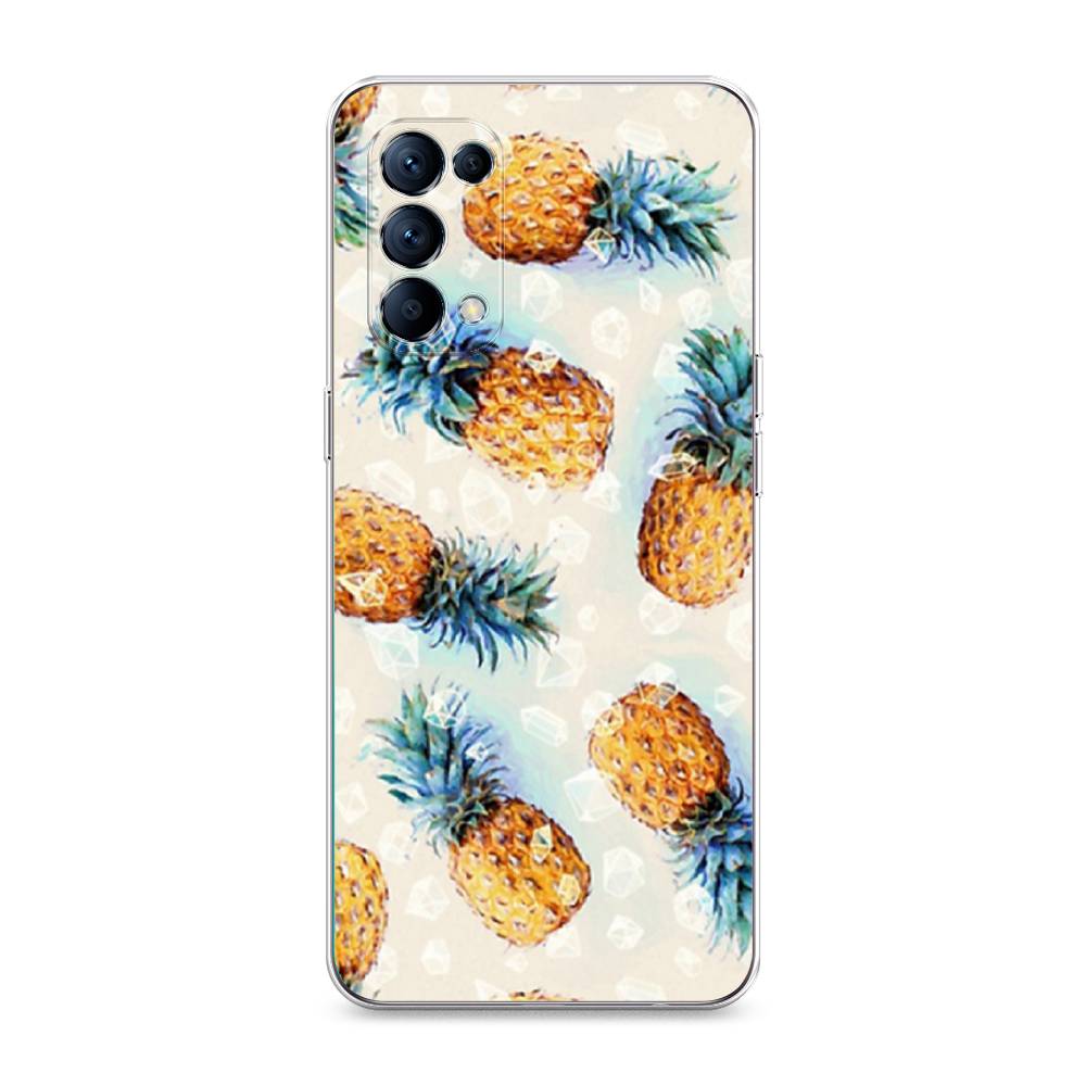 

Чехол Awog на Oppo Reno 5 "Ананасы", Разноцветный, 255250-3