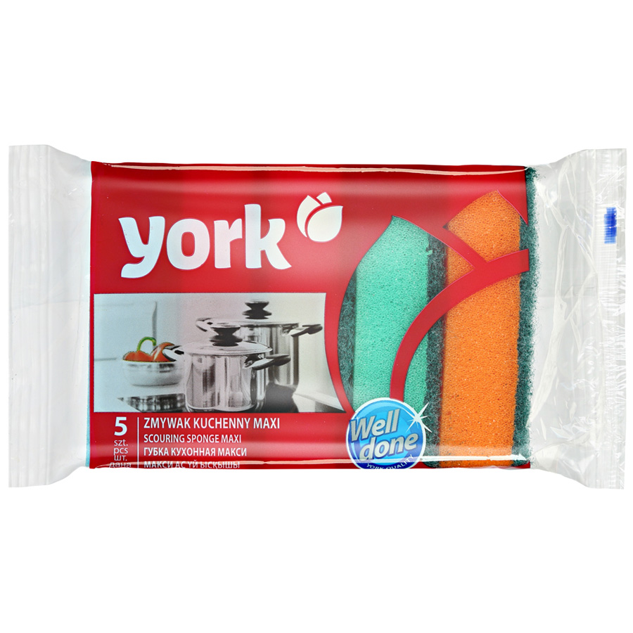 фото Губки для посуды york maxi 5шт,