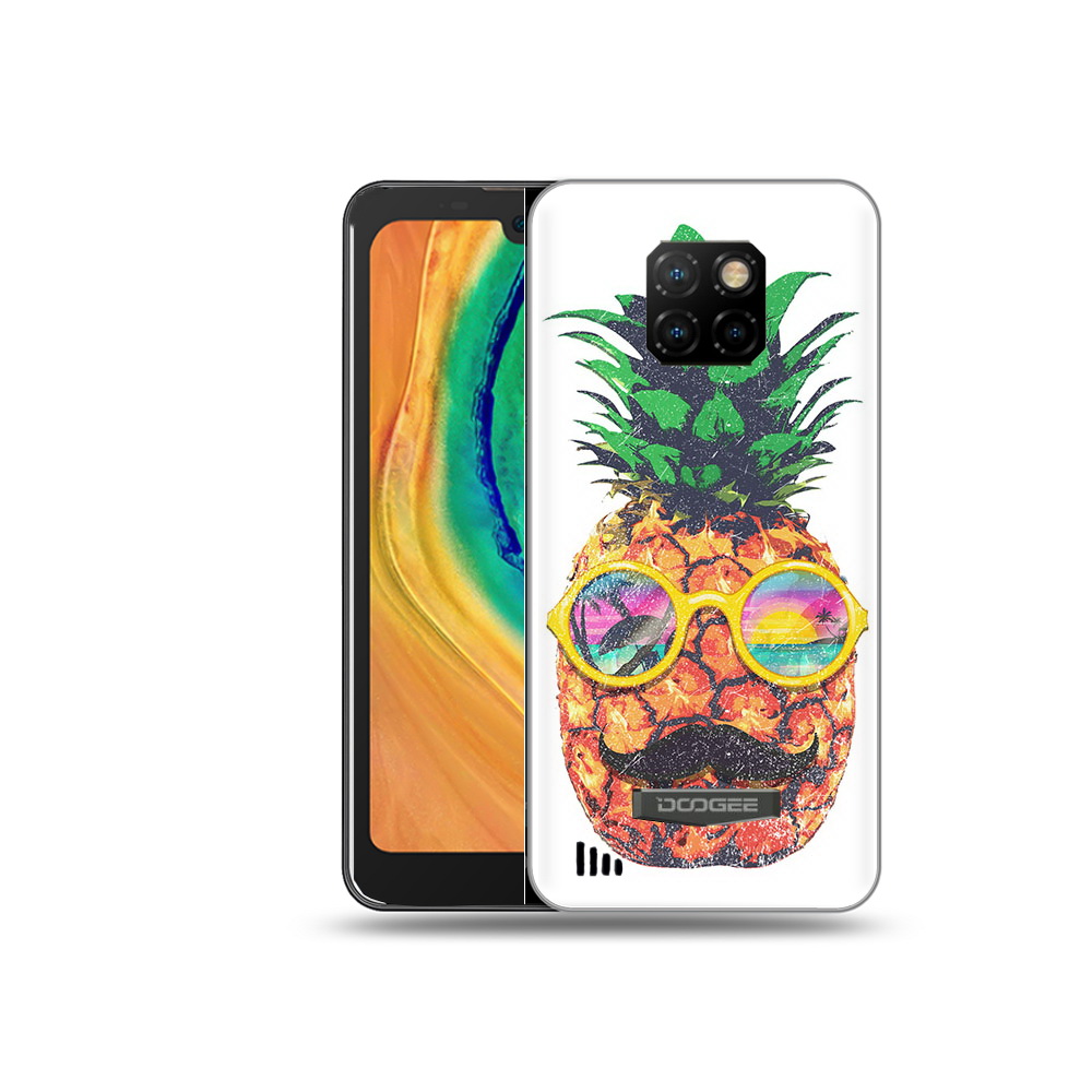 

Чехол MyPads Tocco для Doogee S88 Plus прикольный ананас с лицом, Прозрачный, Tocco