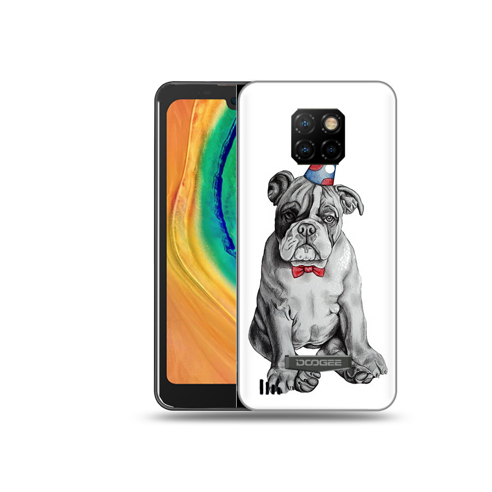 

Чехол MyPads Tocco для Doogee S88 Plus праздничный щенок, Прозрачный, Tocco