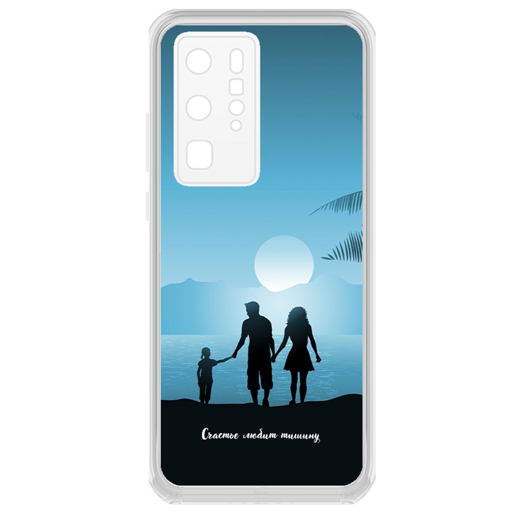 

Чехол-накладка Krutoff Clear Case Счастье любит тишину для Huawei P40 Pro