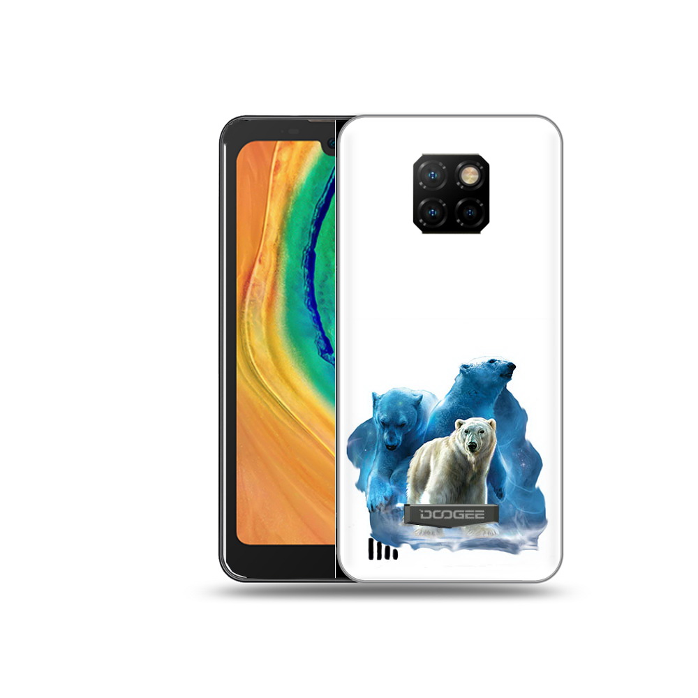 

Чехол MyPads Tocco для Doogee S88 Plus полярный медведь, Прозрачный, Tocco