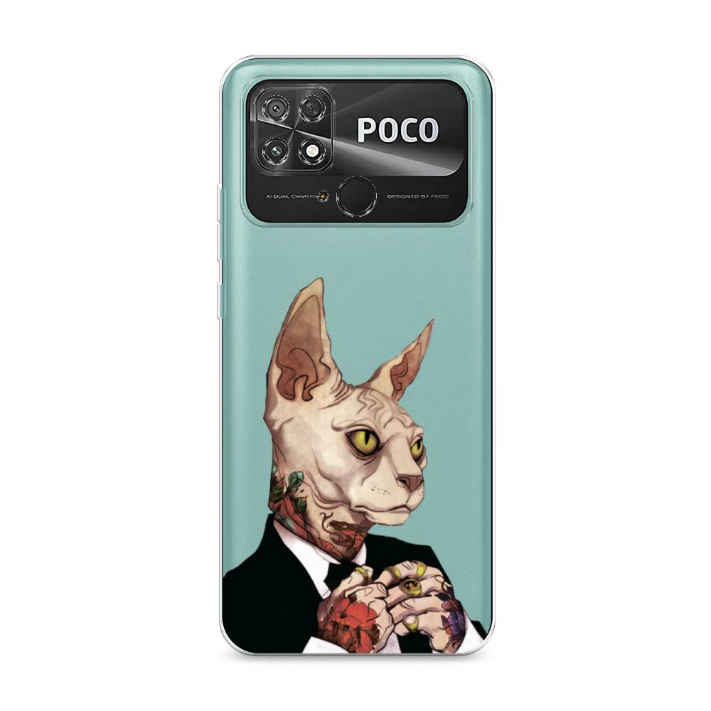 

Чехол Awog на Poco C40 "Татуированный сфинкс", Разноцветный, 315850-7
