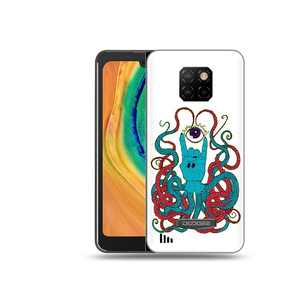

Чехол MyPads Tocco для Doogee S88 Plus осьминог-рука абстракция, Прозрачный, Tocco