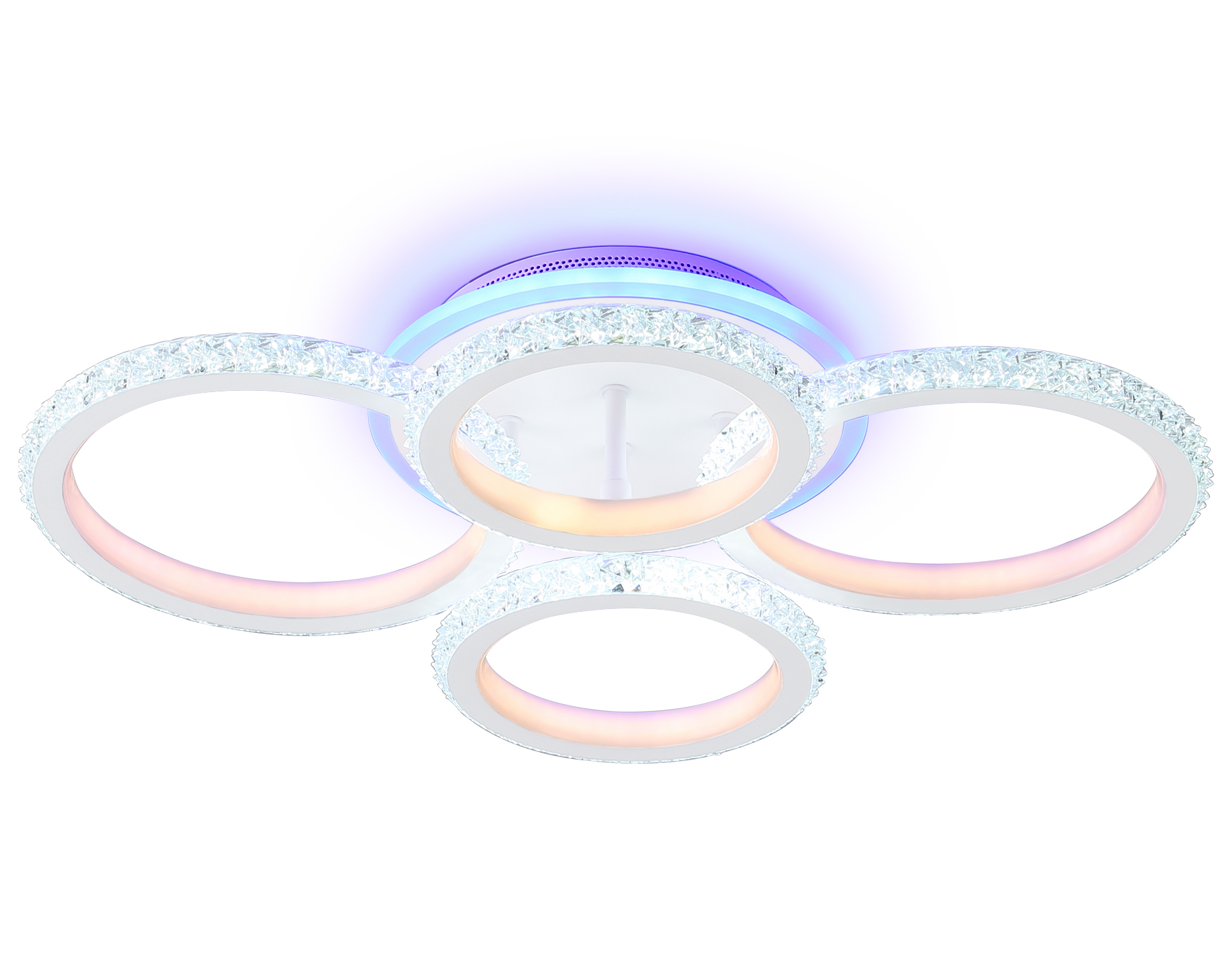 

Светильник потолочный светодиодный с RGB подсветкой и пультом FA9524/2+2 WH белый 92W 6400