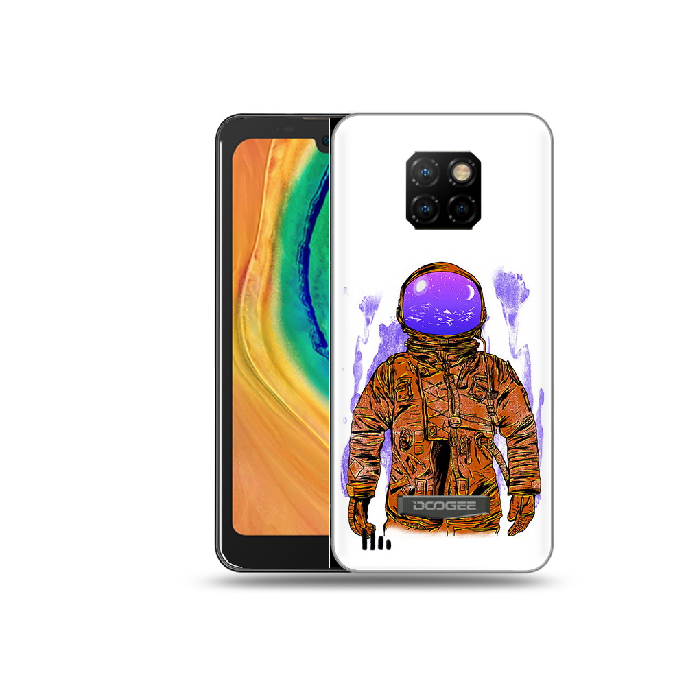 

Чехол MyPads Tocco для Doogee S88 Plus нарисованный мужчина в скафандре, Прозрачный, Tocco