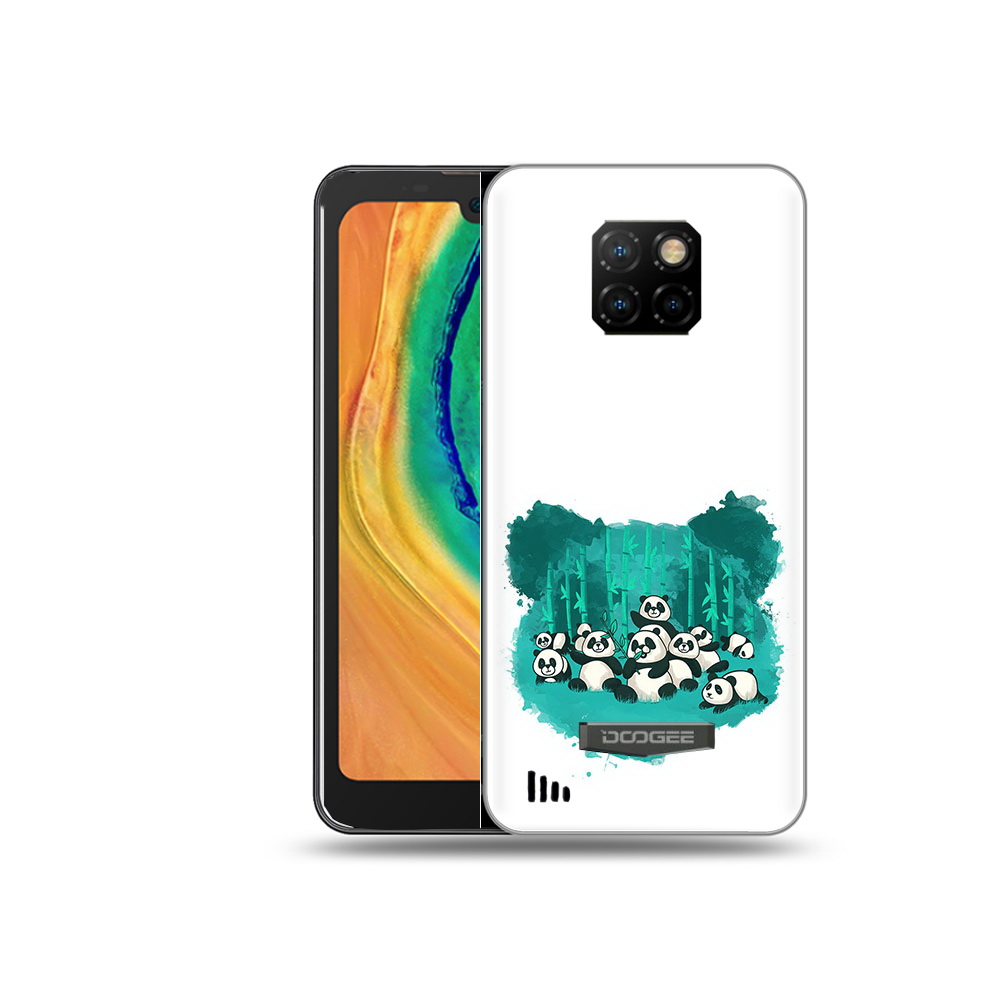 

Чехол MyPads Tocco для Doogee S88 Plus нарисованные панды, Прозрачный, Tocco