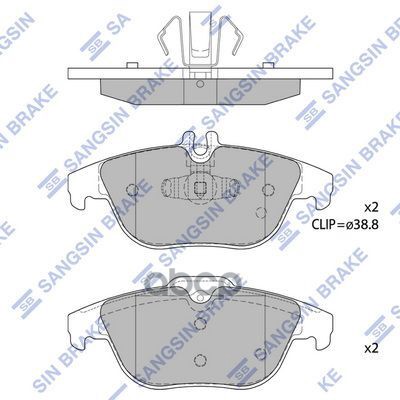

Тормозные колодки Sangsin brake задние sp1707