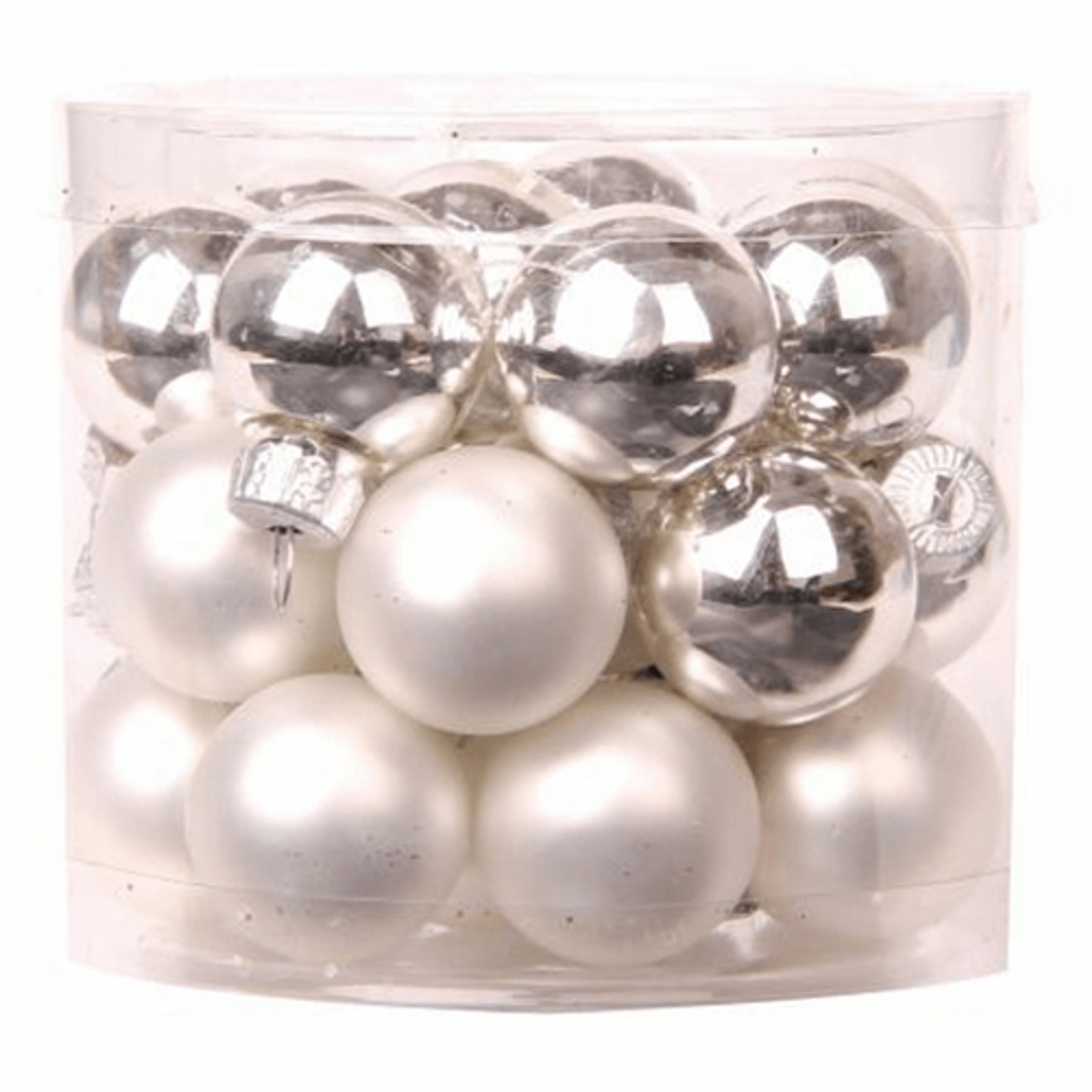 фото Набор шаров на ель magic time серебряные 2,5 см 24 шт
