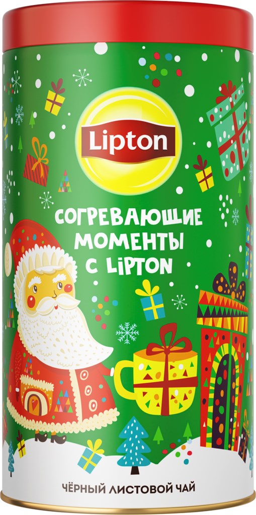 

Чай черный Lipton Согревающие моменты листовой 80 г