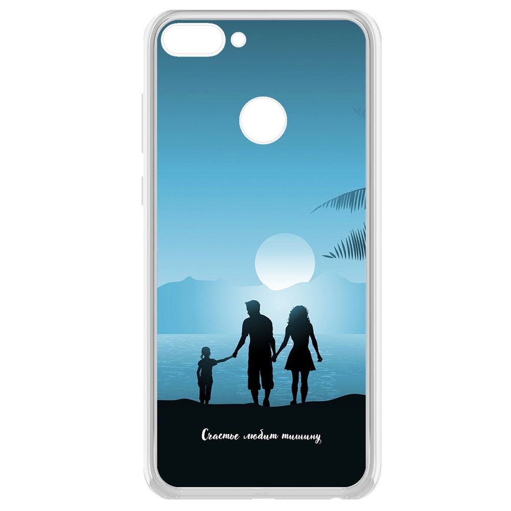 

Чехол-накладка Krutoff Clear Case Счастье любит тишину для Huawei P Smart