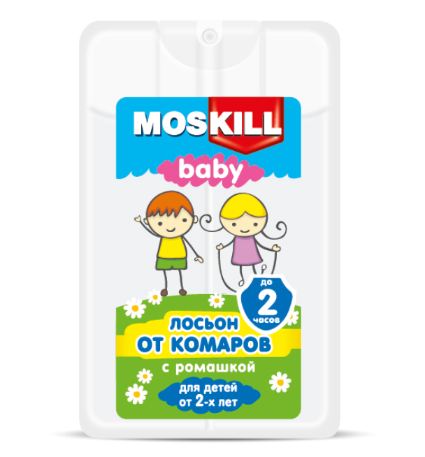 Лосьон для тела от комаров Mosskill Baby с ромашкой 2+ 20 мл
