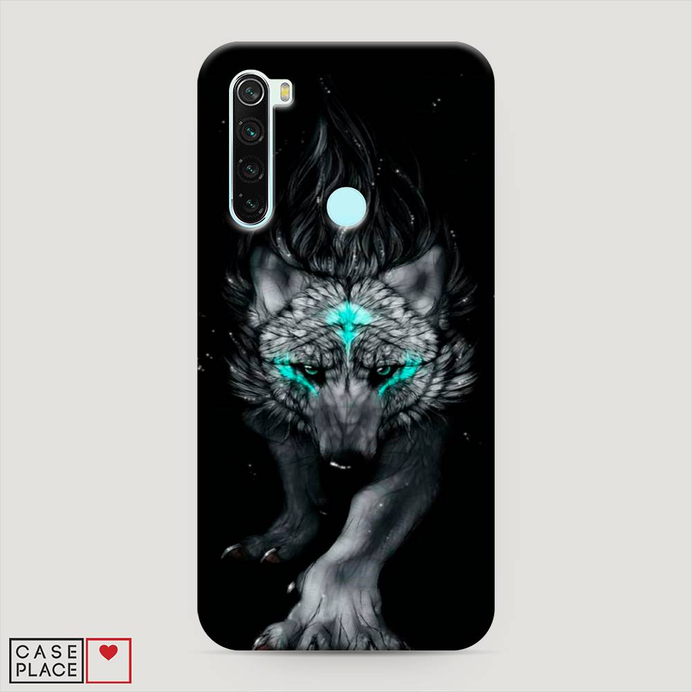 фото Пластиковый чехол "волшебный волк" на xiaomi redmi note 8 awog