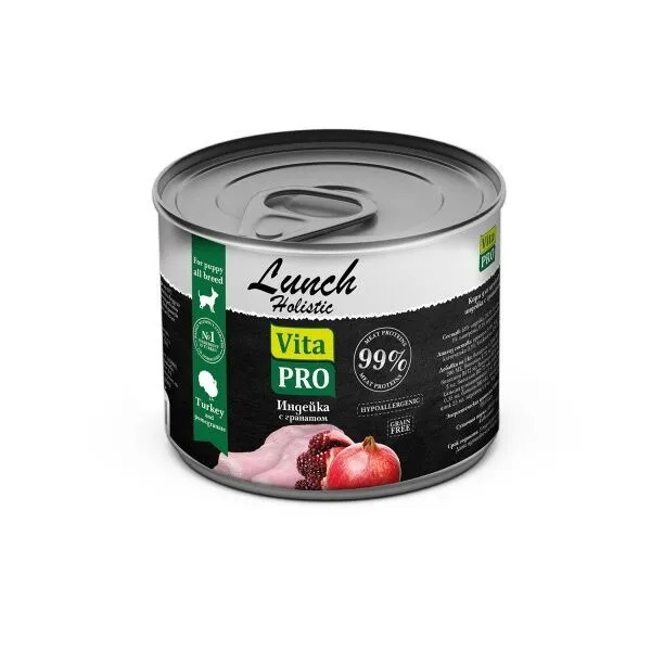 

Vita Pro Консервы для щенков, индейка с гранатом, 240 г, 3 шт., Индейка с гранатом