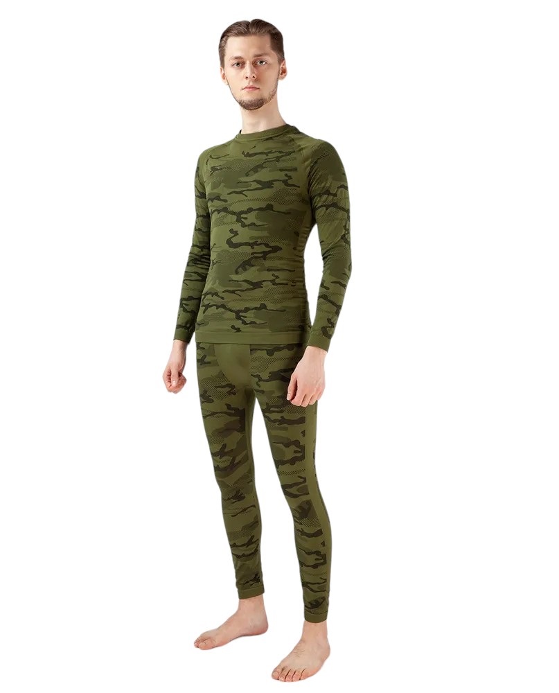 

form7900_camugreen_XL-2XL Комплект термобелья мужской, зеленый камуфляж, Form7900