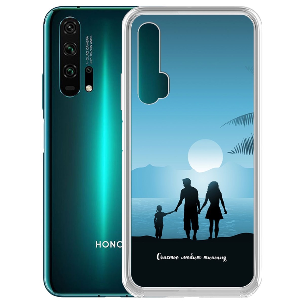 фото Чехол-накладка krutoff clear case счастье любит тишину для honor 20 pro/nova 5t