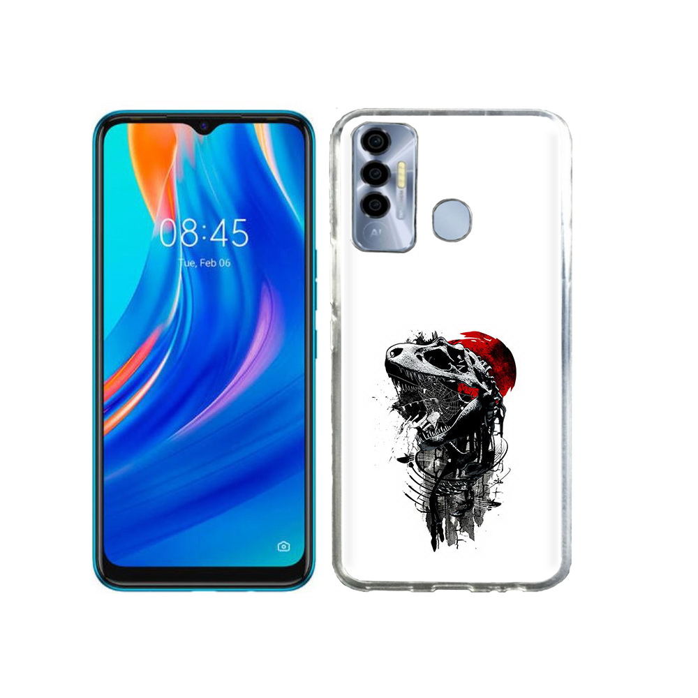

Чехол MyPads Tocco для Tecno Spark 7P вымерший динозавр, Прозрачный, Tocco